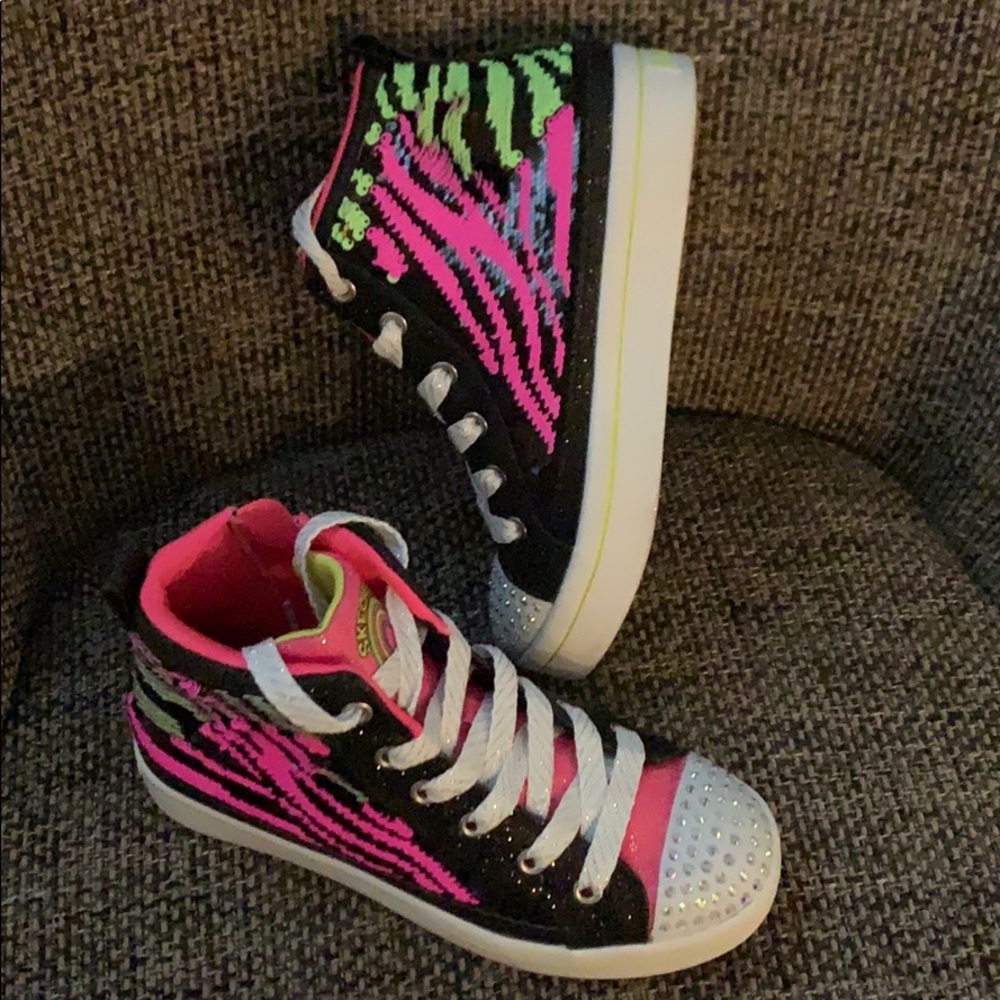 Sketchers size 2 girls New high tops